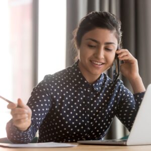 person using the phone