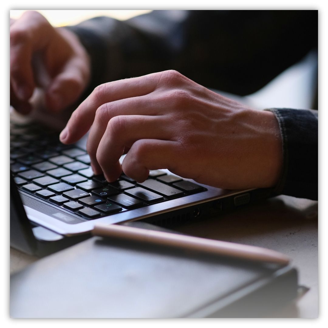 Person on a laptop